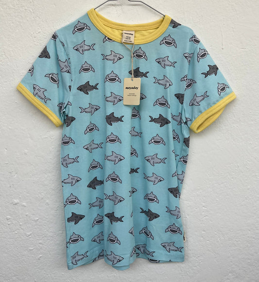Meyadey T-Shirt, kurze Ärmel Salty Sharks